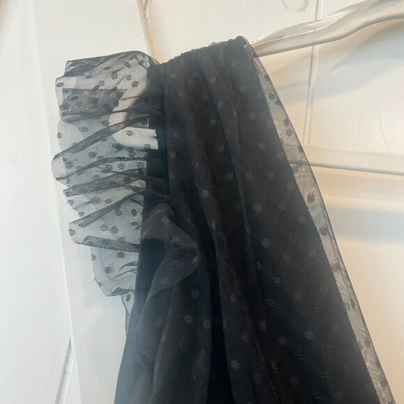 Lulus Yours Evermore Black Swiss Dot Ruffled Midi Dress - Picture 6 of 8